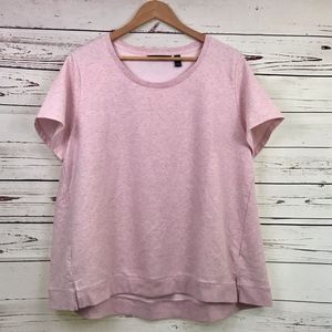H by Halston | Light Pink Short Sleeve Top